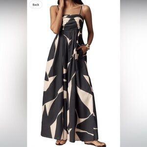 Black and White Patterned jumpsuit suit